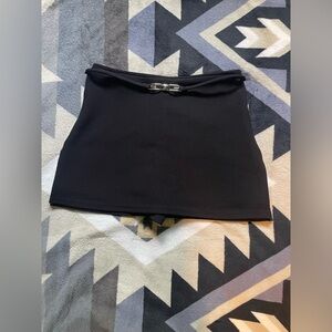 Black Mini Skirt w Gold Accent